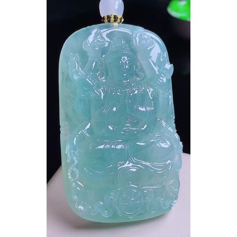 Blue Sky-Blue Thousand-Hand Avalokitesvara Pendant