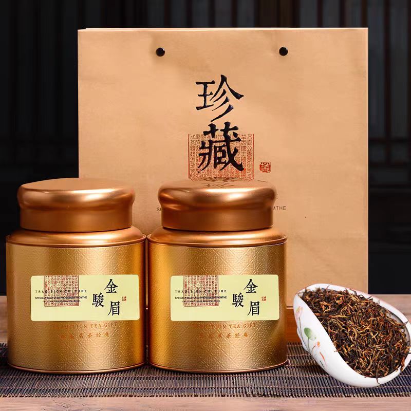 Jinjunmei Black Tea, Special Strong Flavor Tea, New Tea, Authentic Stomach-Warming Black Tea 500g High-End Can