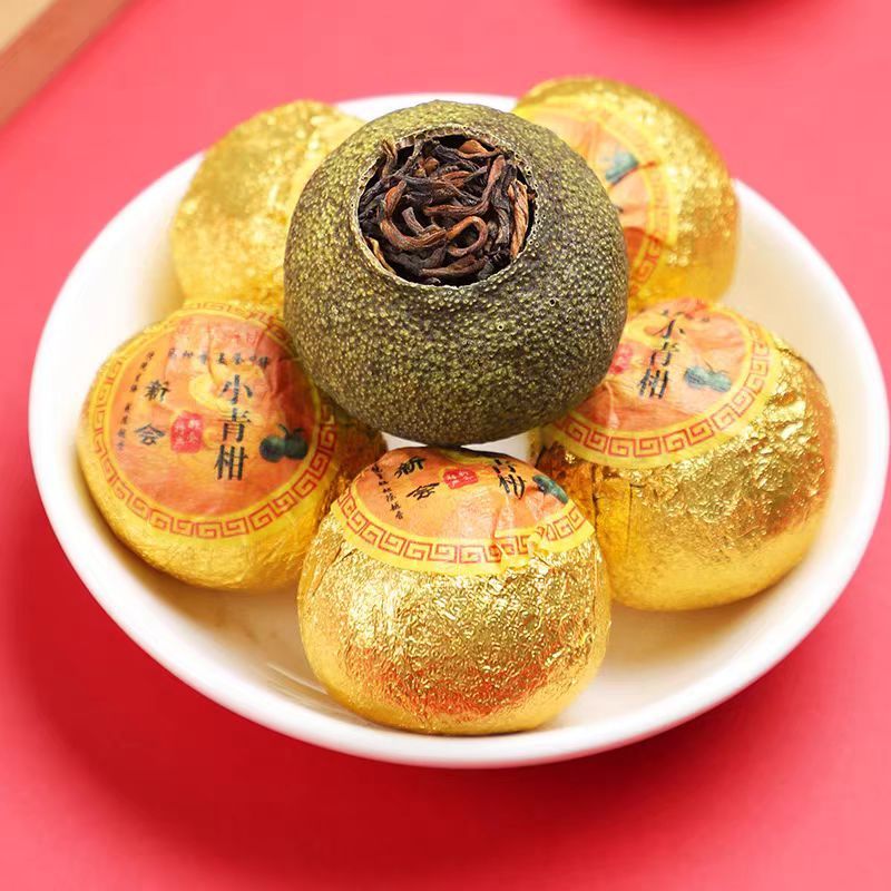 Xinhui Xiaoqing Mandarin Pu'er Tea Gift Gift New Year Tea Gift Box Palace Yunnan Pu'er Ripe Tea Mandarin Pu'er Tea
