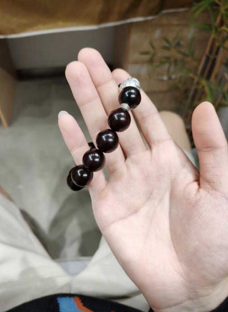 Buddhist Bead Bracelet with Silver Dragon Fortune-Turning Beads for Attracting Wealth and Bringing Good Luck