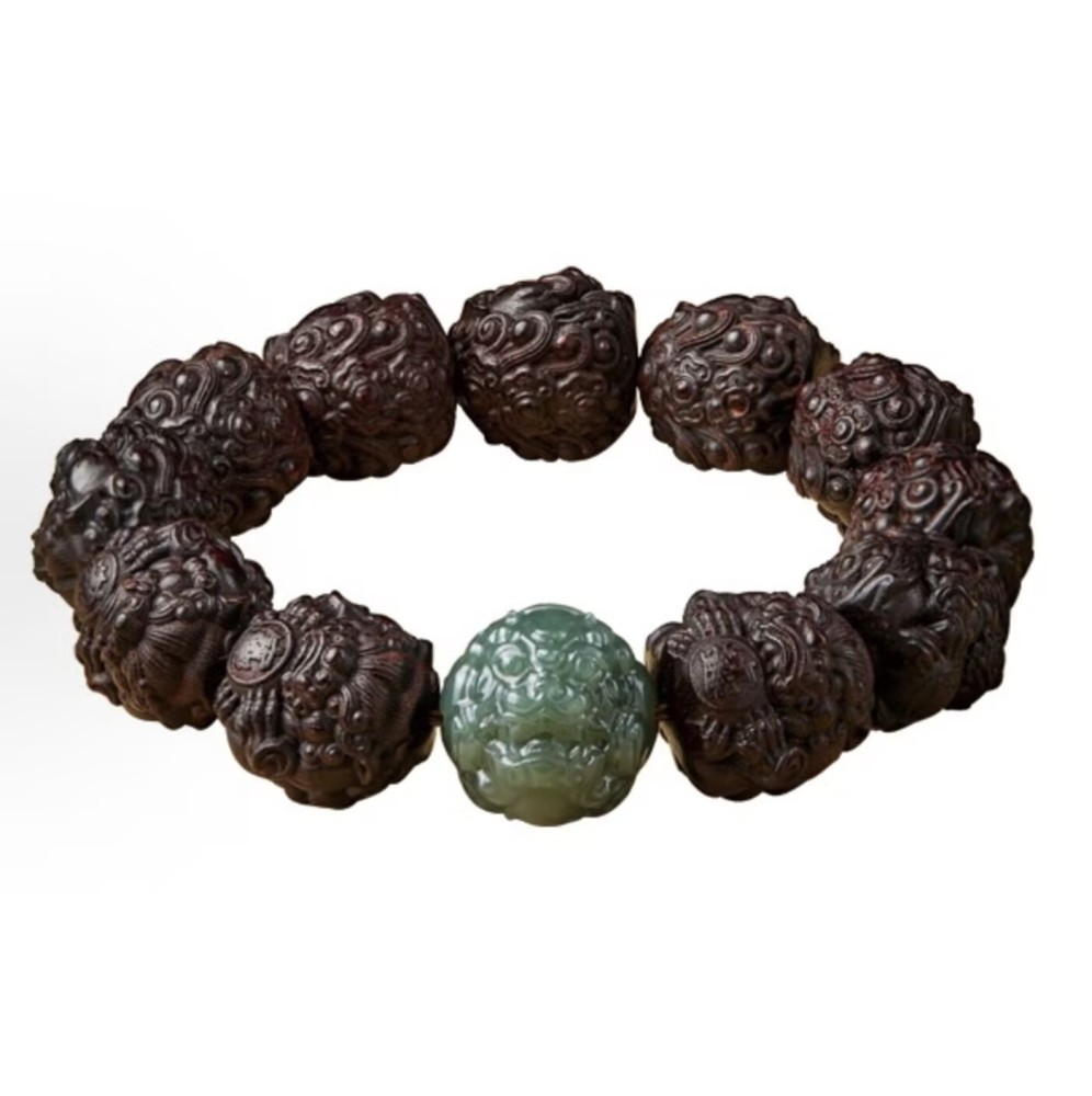 Dominant Pixiu Bracelet with Large Beads for Abundant Wealth