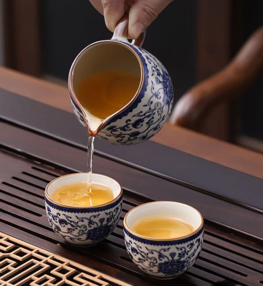 Ebony household tea tray and tea table set (including a whole set of kung fu tea set)