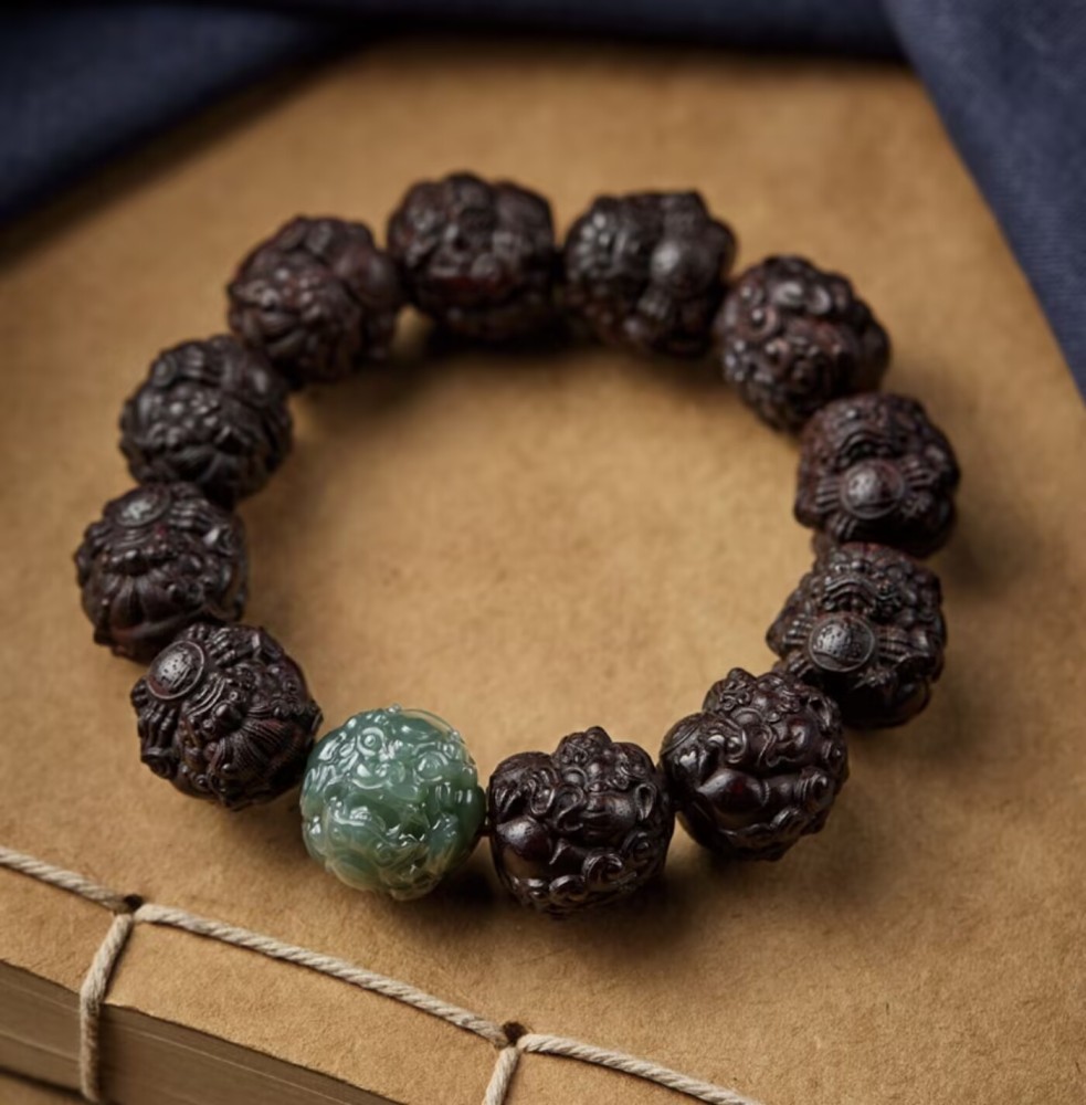 Dominant Pixiu Bracelet with Large Beads for Abundant Wealth