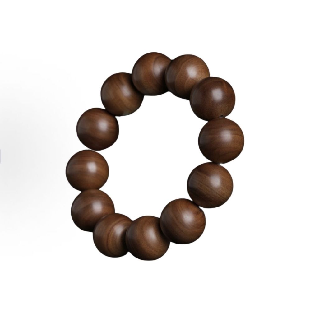 High-End Red-Meat Sandalwood Beads Bracelet of "Tan Zun Feng" - Bringing Good Luck