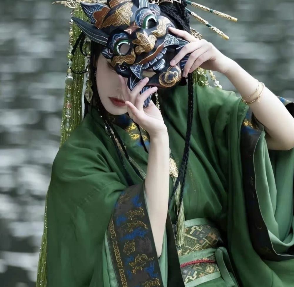 Purely hand-carved Nuo opera masks