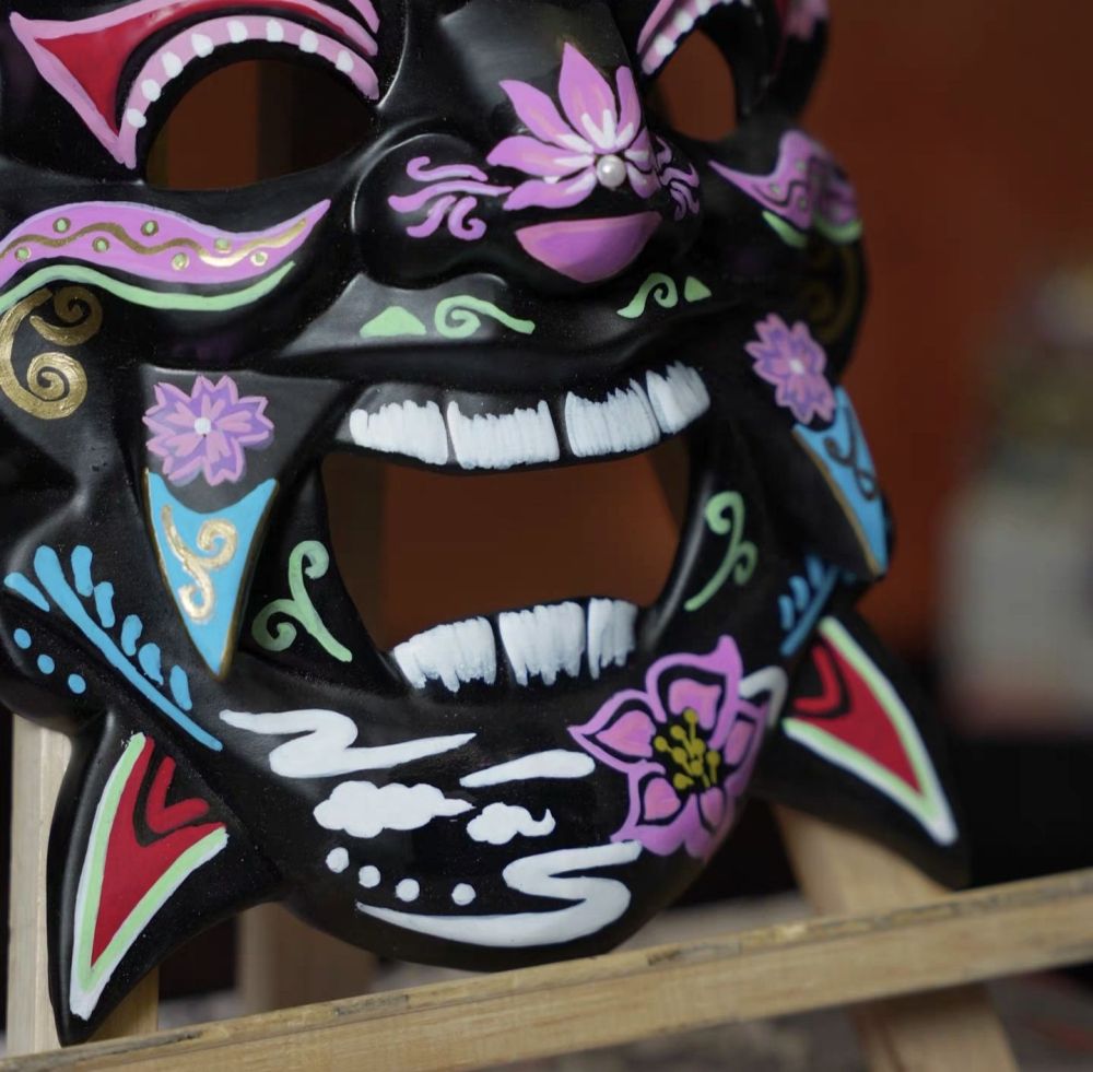 Traditional Hand-painted Intangible Cultural Heritage Nuo Opera Masks