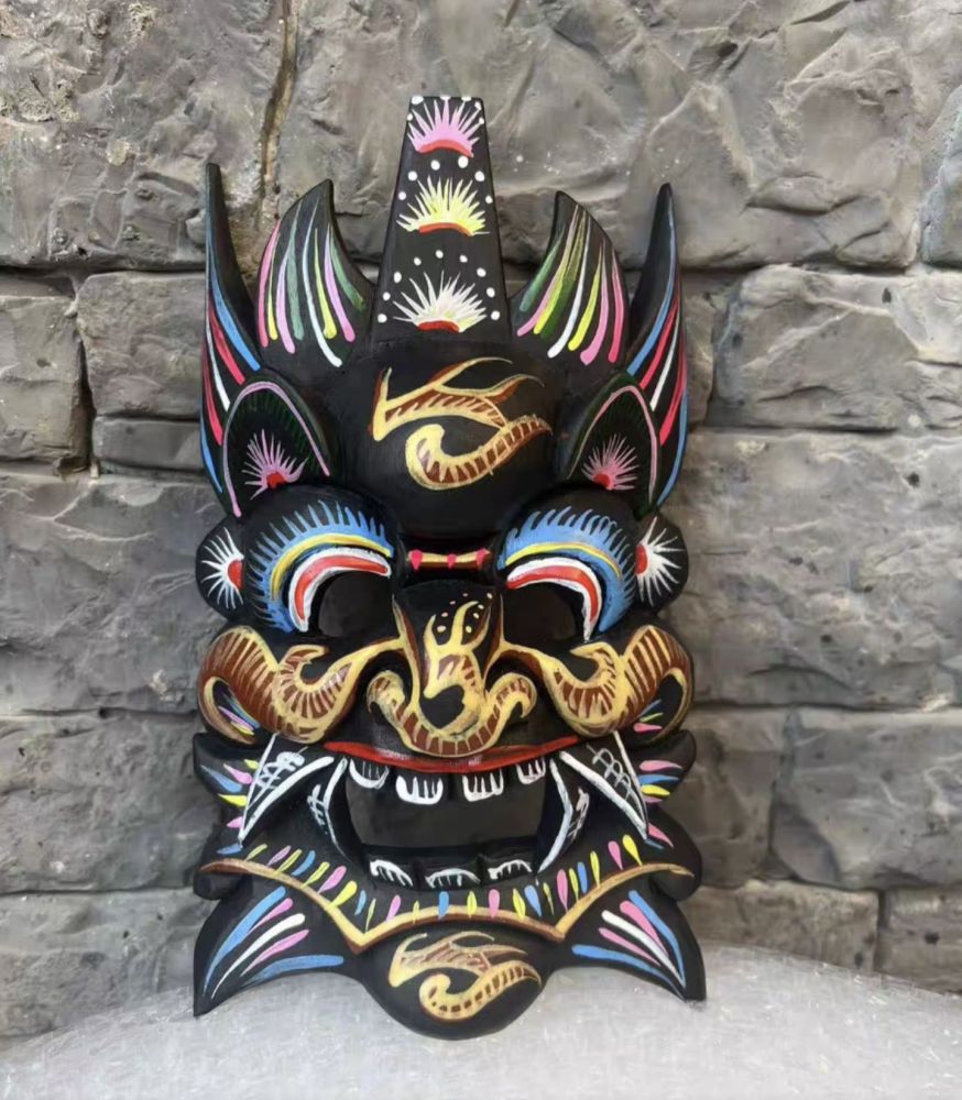 Purely hand-carved Nuo opera masks