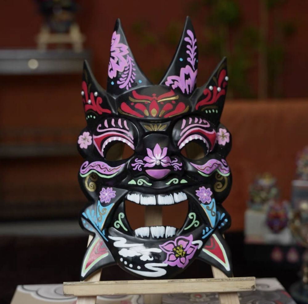 Traditional Hand-painted Intangible Cultural Heritage Nuo Opera Masks