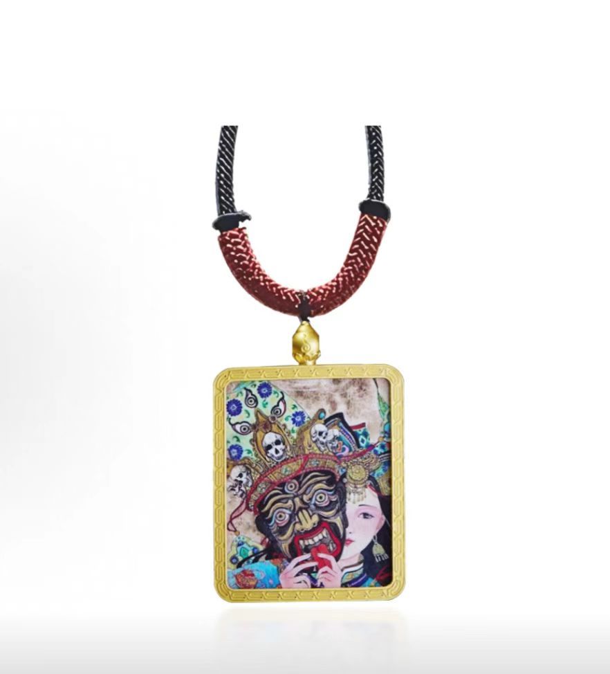 Past and Present Tibetan Thangka Tashi Lhamo Pendant