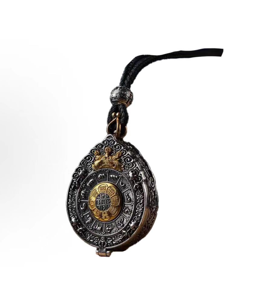 Nine Palaces Bagua Plaque Ga'u Box with Built-in Pendant Amulet Edition Auspicious Jewelry Xiangfu
