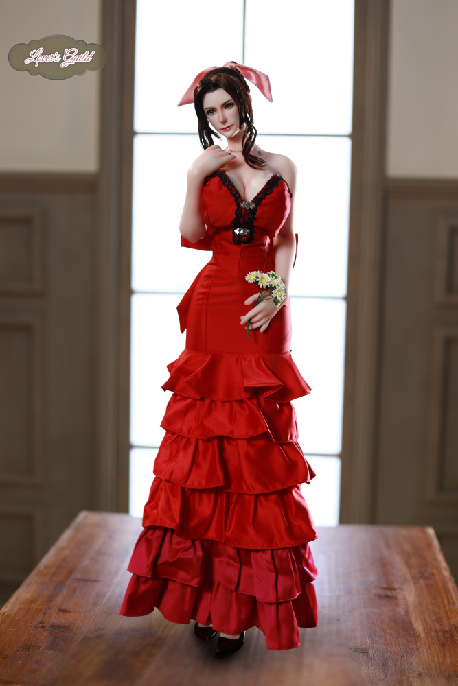 [Preorder] Aerith Gainsborough cosplay - red evening dress version, 1/3 silicone figure, adult sex doll - Lover's Guild