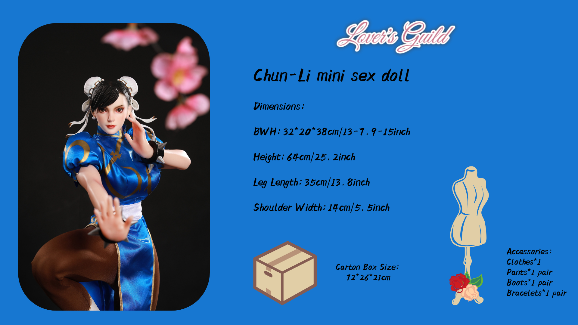 Chun-Li 1/3 scale hentai silicone figure, silicone sex doll cosplay Chun Li,  movable action figure, adult collection - Lover's Guild
