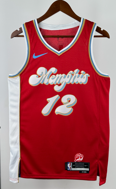 Grizzlies  NBA basketball jersey, 24 25  jersey, adult men's tank top jersey  ROSE 23 MORANT 12  KAWAMURA 17