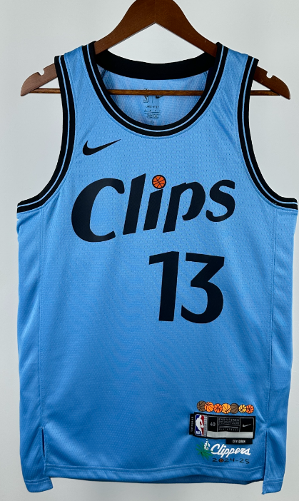 Clippers NBA basketball jersey,  jersey, adult men's tank top jersey GEORGE 13  LEONARD 2 HARDEN 1 WESTBROOK 0