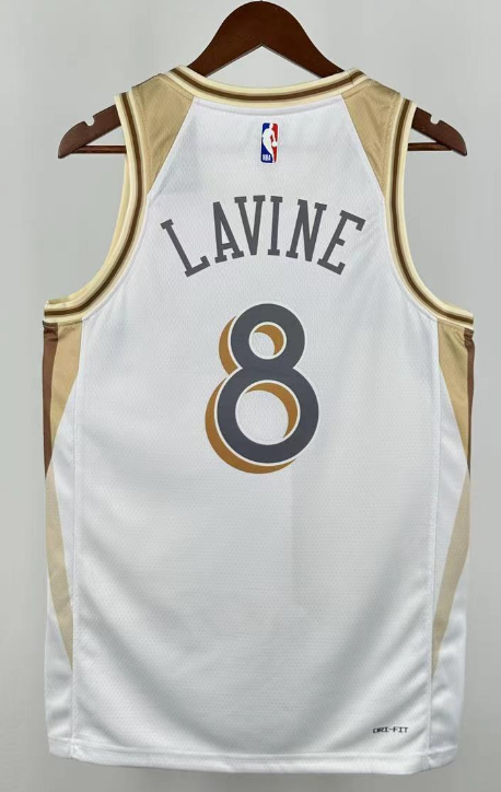 Bulls  NBA basketball jersey, 24 25  jersey, adult men's tank top jersey WHITE 0  JORDAN 23   LAVINE 8