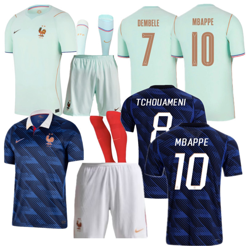 26 27 new France jersey  adult kit  kids kit  Home and away 2026 2027 France soccer jersey 10-18 days. It will arrive in your country