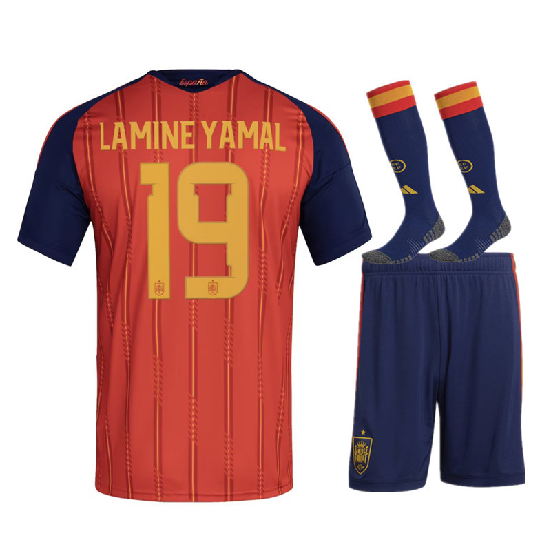 New 26 27 Spain World Cup jersey adult kit kids kit Home and away 2026 2027 Spain World Cup soccer jersey 10-18 days. It will arrive in your country