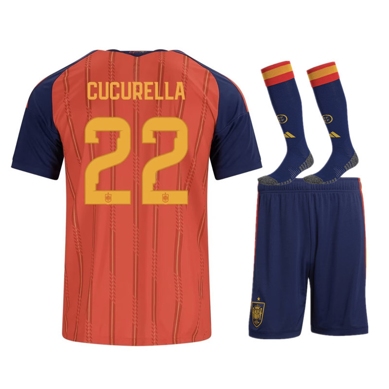 New 26 27 Spain World Cup jersey adult kit kids kit Home and away 2026 2027 Spain World Cup soccer jersey 10-18 days. It will arrive in your country