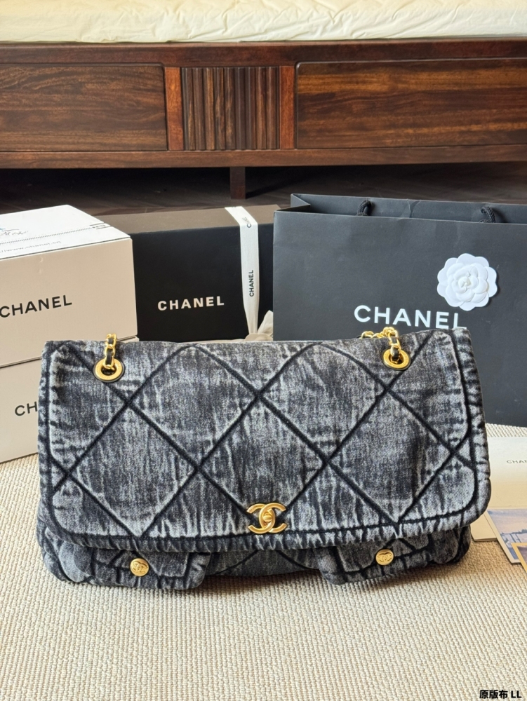Chanel denim and silk blended backpack