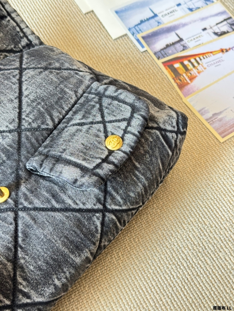 Chanel denim and silk blended backpack