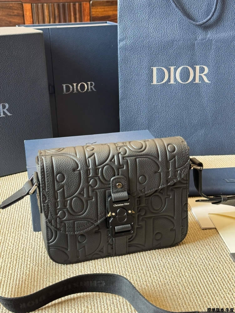 Dior Gravity Embossed Rider Messenger Bag