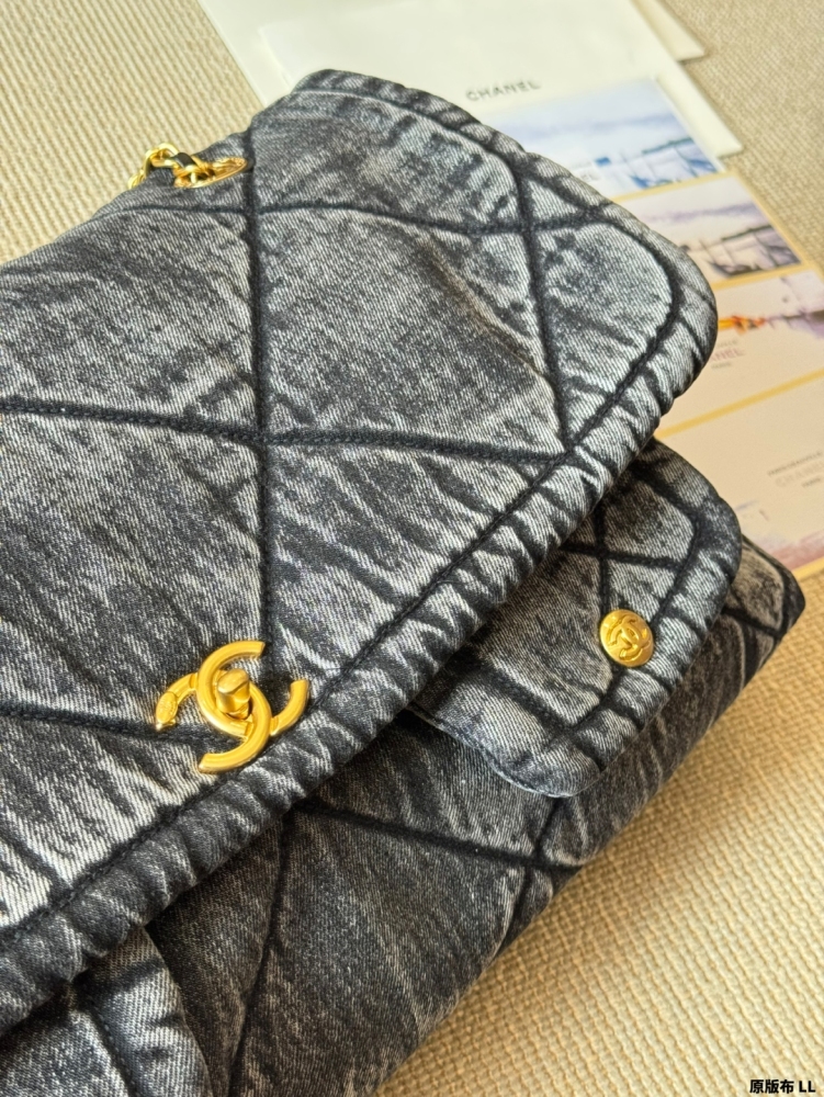 Chanel denim and silk blended backpack