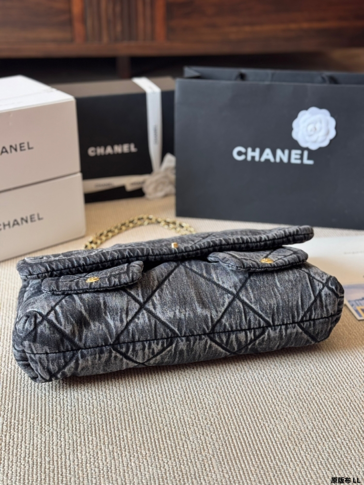 Chanel denim and silk blended backpack