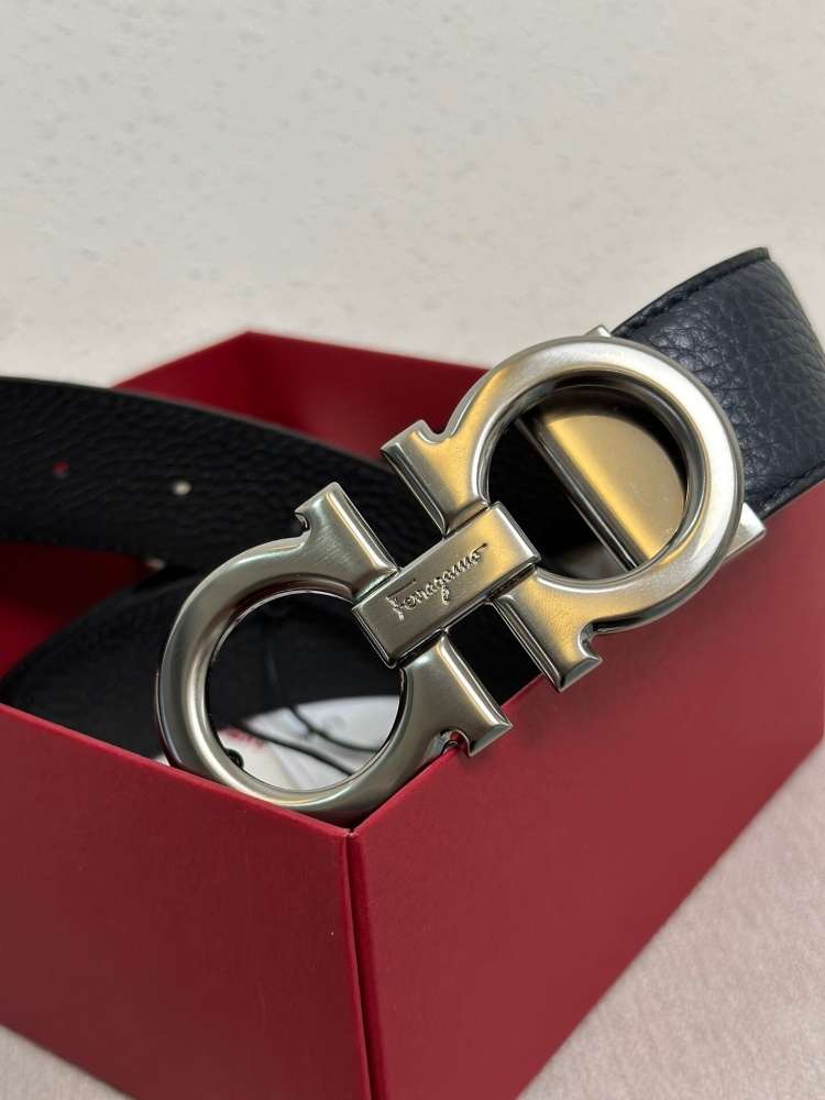 Ferragamo men's leather belt money clip