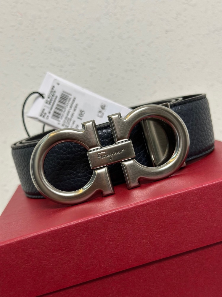 Ferragamo men's leather belt money clip