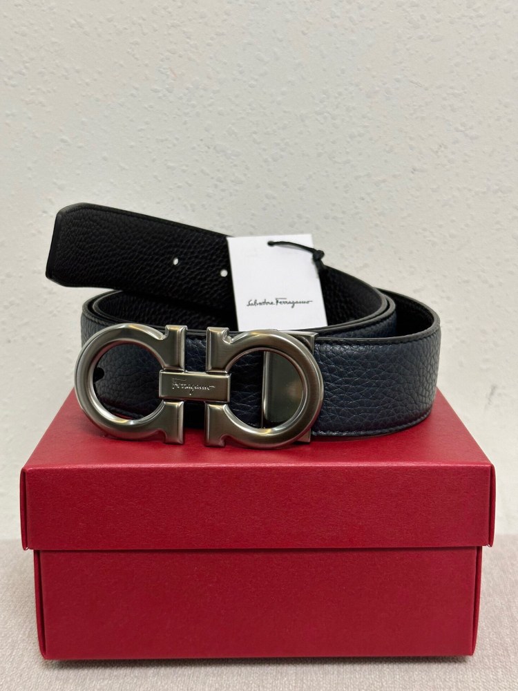 Ferragamo men's leather belt money clip