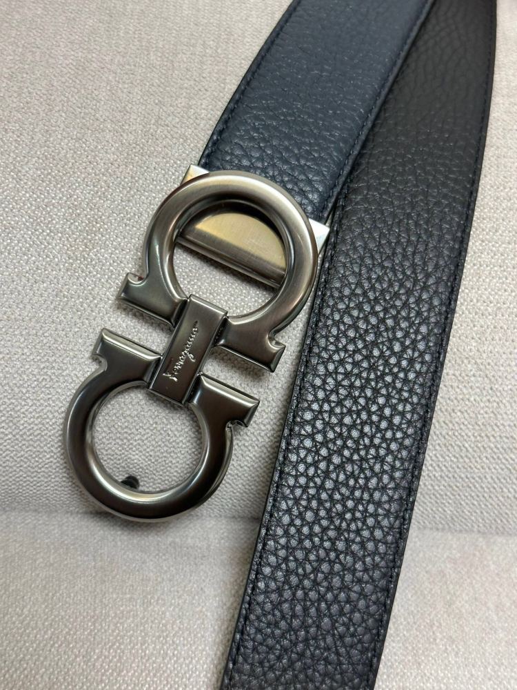 Ferragamo men's leather belt money clip