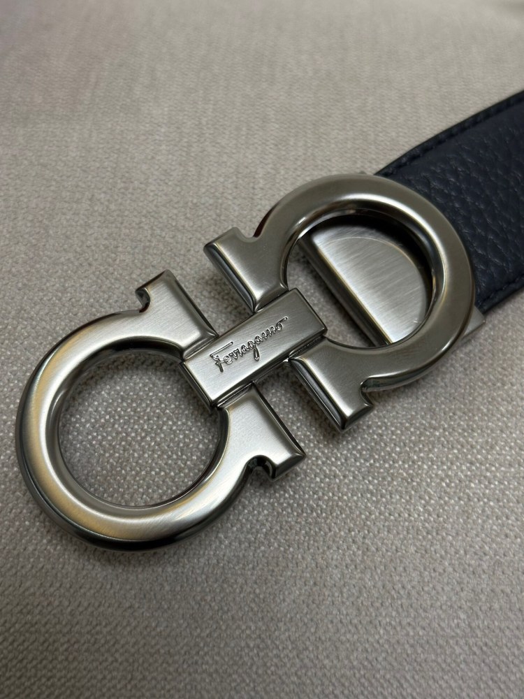 Ferragamo men's leather belt money clip