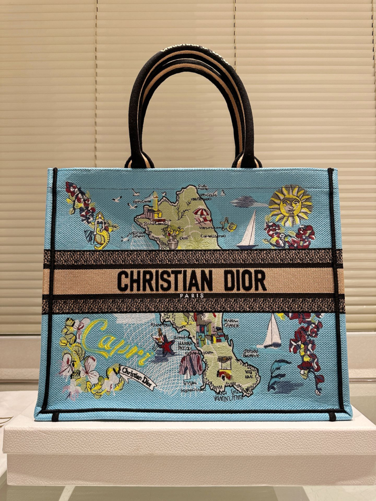 Dior original embroidery, jacquard pattern, tote bag