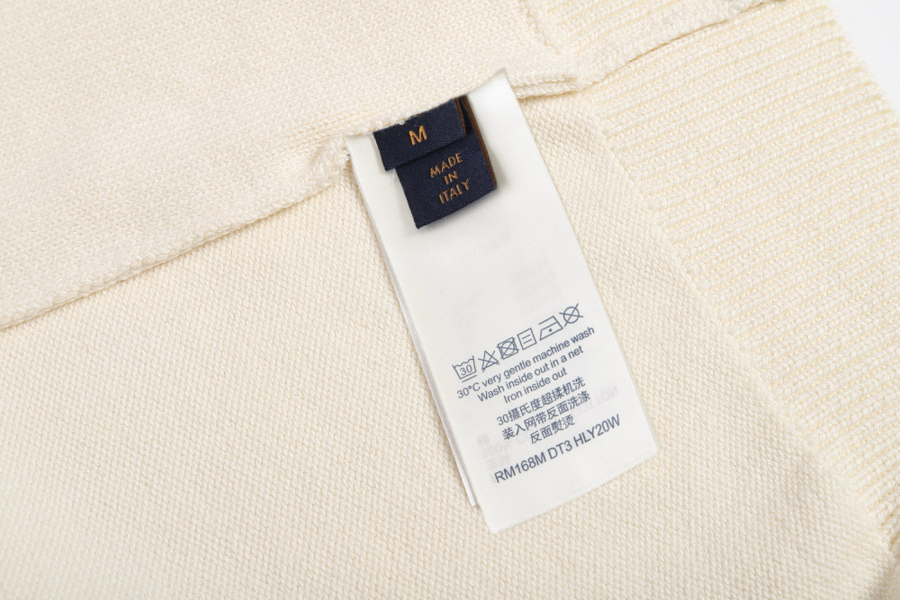 LOUIS VUITTON Hand-sewn logo wool cardigan