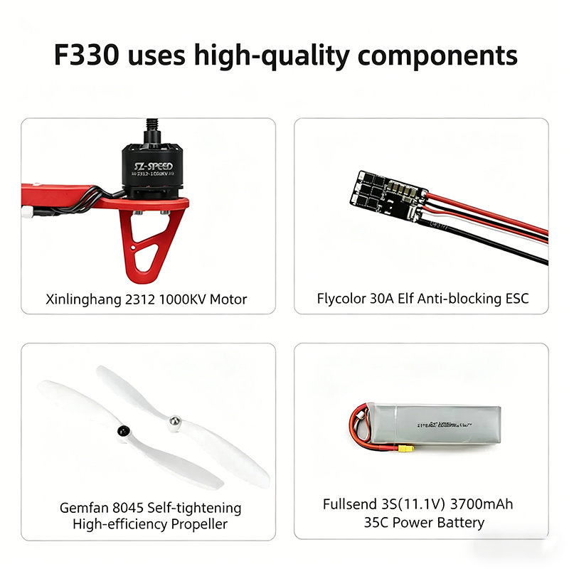 F330 Multirotor 8-inch Quadcopter Drone, Quad-Rotor Electronic Design Competition Platform for Secondary Development