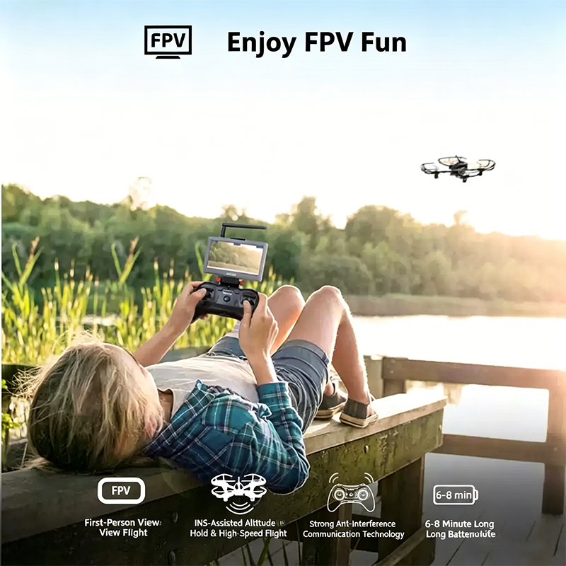 F121 Crossfire Drone, Inertial Navigation Altitude Hold Racing Mini Drone with FPV Transmitter