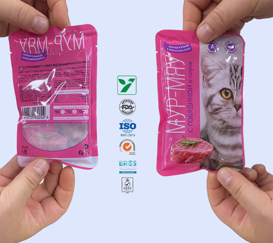 121°C Retort 3-Side Seal Pouch – For Pet Wet Food,Spout pouch, Retort Pouch, Doypack, Stand-up Pouch - A Flexible Packaging Manufacturer | YINGZHICAI PACKAGING,121°C Retort 3-Side Seal Pouch – For Pet Wet Food