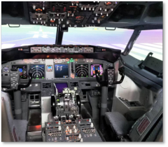 Flugzeugsimulations-Cockpit-Prototyp