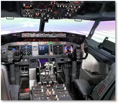 Flugzeugsimulations-Cockpit-Prototyp