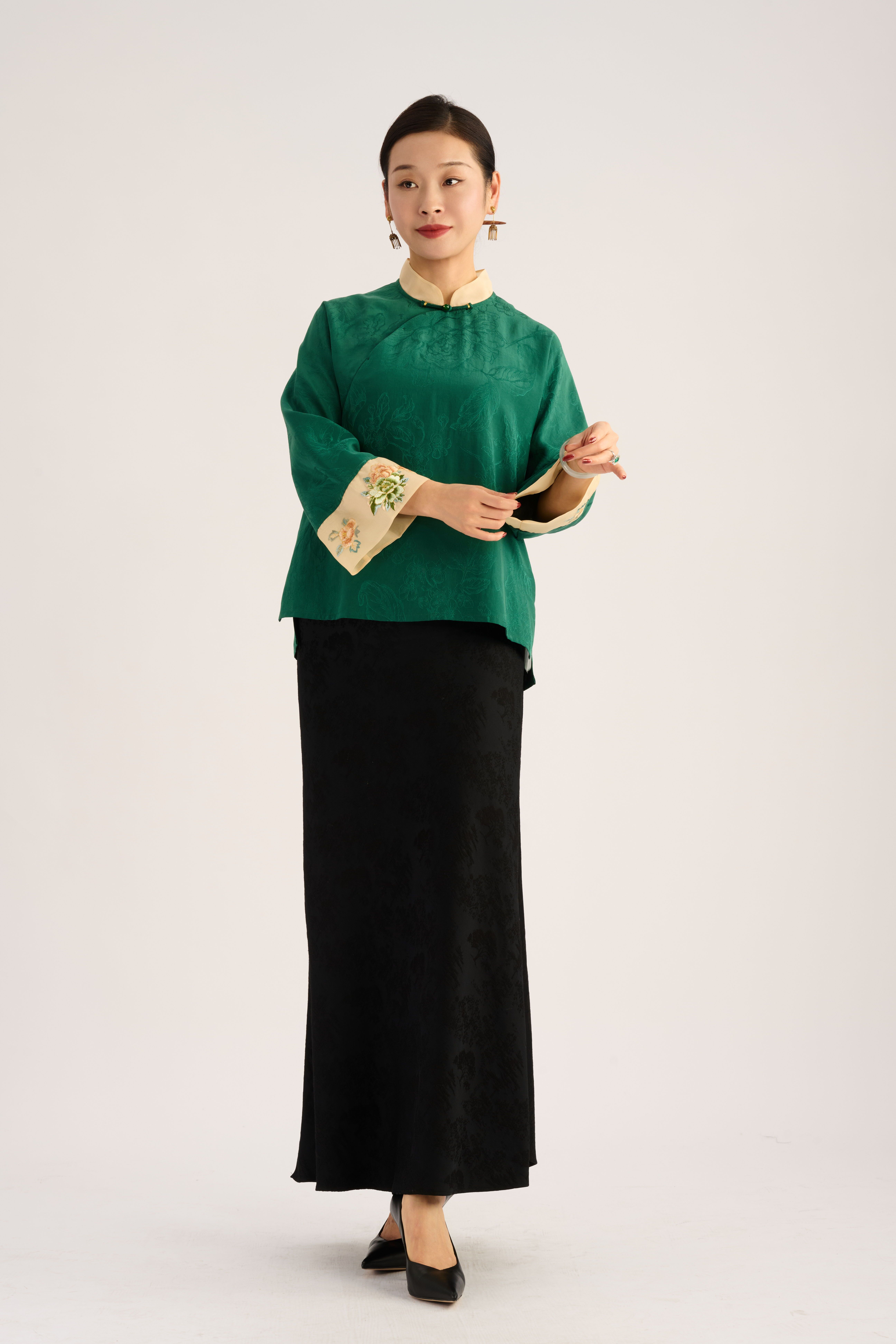 Lvluo Pattern Blouse