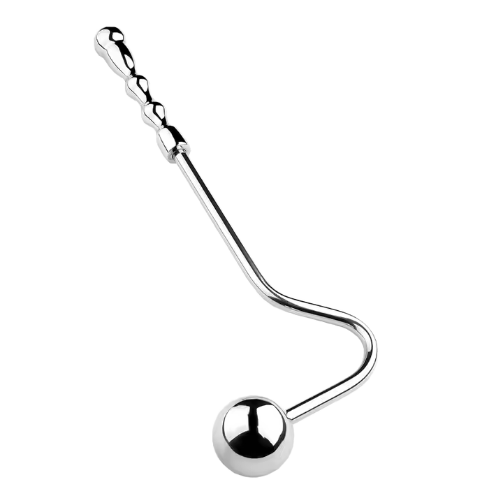 Double-Headed Stainless Steel Anal Hook with Two Balls Adult Sex Toys for Women and Men BDSM Bondage Gear Juguetes Sexual
