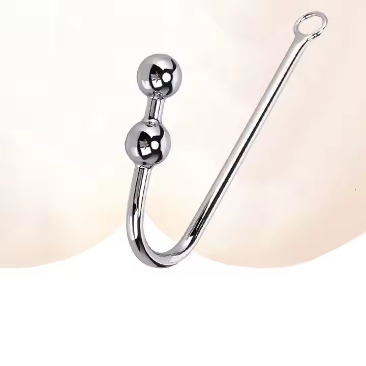Metal Anal Hook with Two Balls Adult Sex Toys for Women for Bondage Gear and Butt Plug Anal Play Juguetes Sexuales