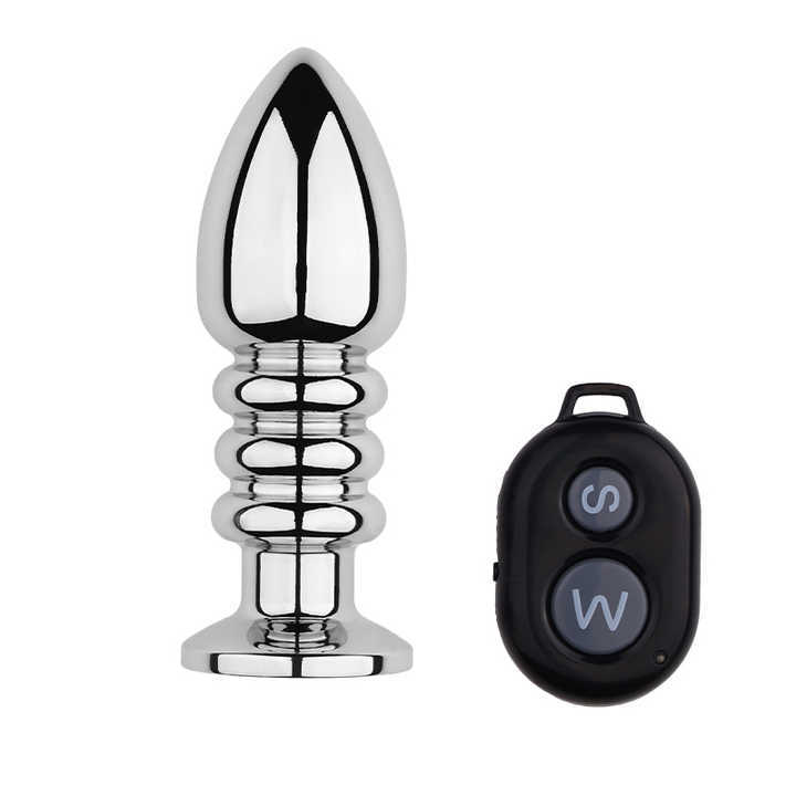 FBA-021 Electric Remote Control Butt Plug Hot Adult Sex Toys Pagoda Stainless Steel and Silicone Juguetes Sexuales Animales