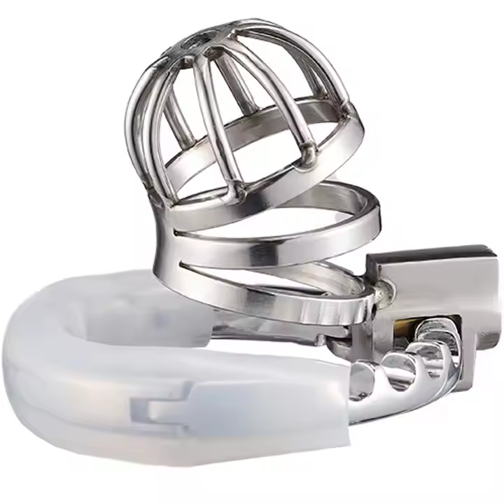 Adjustable Adult Male Bondage Gear Hollow Short Chastity Cage
