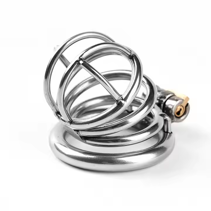 Men's Short Chastity Cage Adult Sex BDSSM Toys Stainless Steel Penis Lock Jugue Male Toys