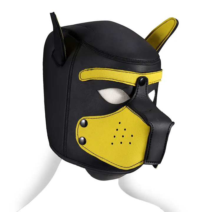 Puppy Hood Neoprene Silicone Leather Full Head Collar Sex Toy Bondage Set for Men BDSM Role Play Kit