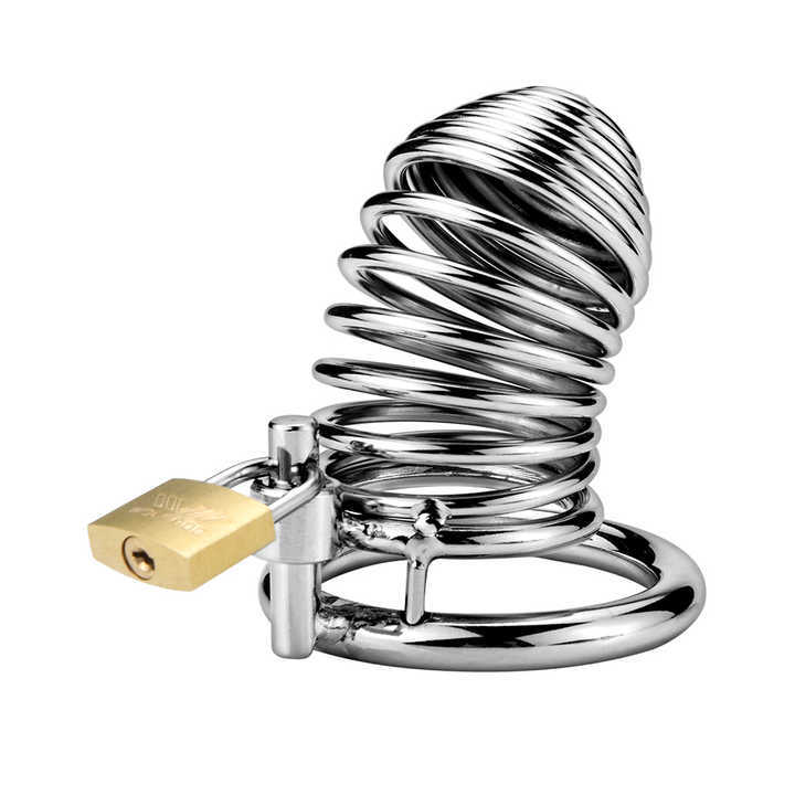 Screw-Type Stainless Steel Chastity Cage Male Chastity Device Sex Toy for Men Penis Lock Bondage Gear Toys for Sexual Pleasure