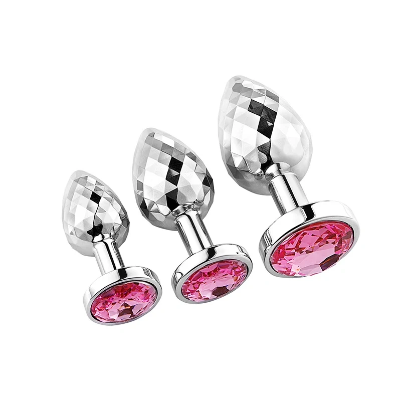 Diamond Facets Anal Plug Stainless Steel Jewel Metal Sex Toy for Women
