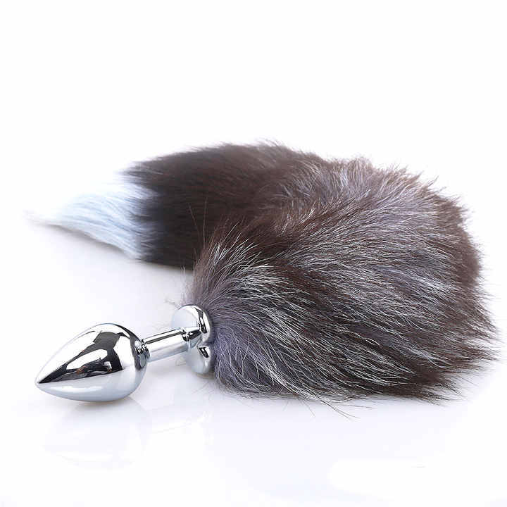 Fur Real Small Metal Anal Plug Mixed Color Cosplay Butt Massager Sex Toys for Women Juguetes Sexuales Anal Toy