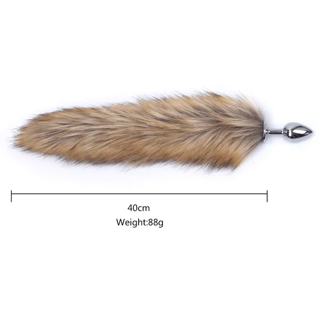 Fake Fur Fox Tail Anal Plug Metal Butt Plug Fun Sex Games and Toys for Women Juguetes Sexuales